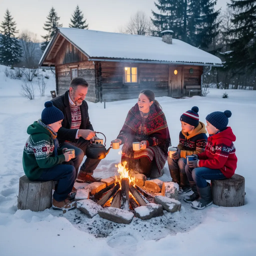 Sada byliniek pripravených na prípravu čaju v malebnej krajine Slovenska
