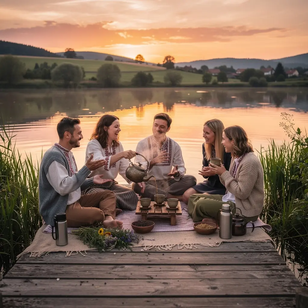 Vôňa sušených bylín v prírodnom prostredí slovenského vidieka.
